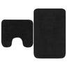 Bathroom Mat Set 2 Pieces Fabric