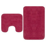 Bathroom Mat Set 2 Pieces Fabric