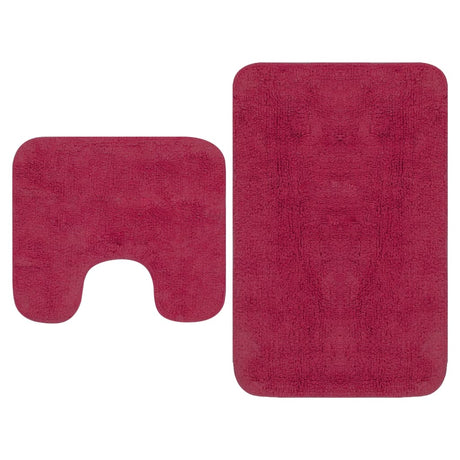 Bathroom Mat Set 2 Pieces Fabric