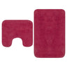Bathroom Mat Set 2 Pieces Fabric