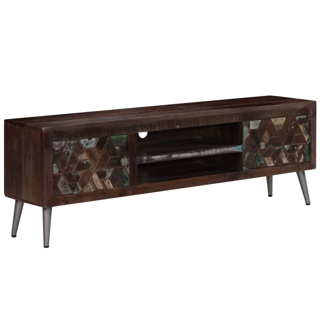 Tv Cabinet Solid Reclaimed Wood 140X30X45 Cm