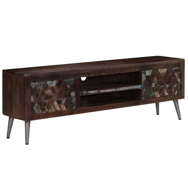 Tv Cabinet Solid Reclaimed Wood 140X30X45 Cm
