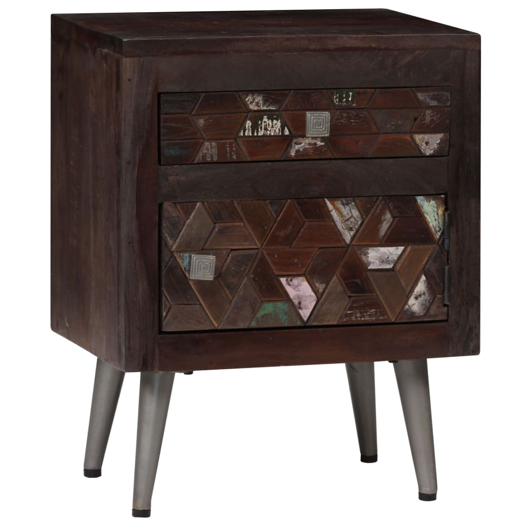 Bedside Cabinet Solid Reclaimed Wood 40X30X50 Cm