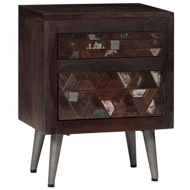 Bedside Cabinet Solid Reclaimed Wood 40X30X50 Cm