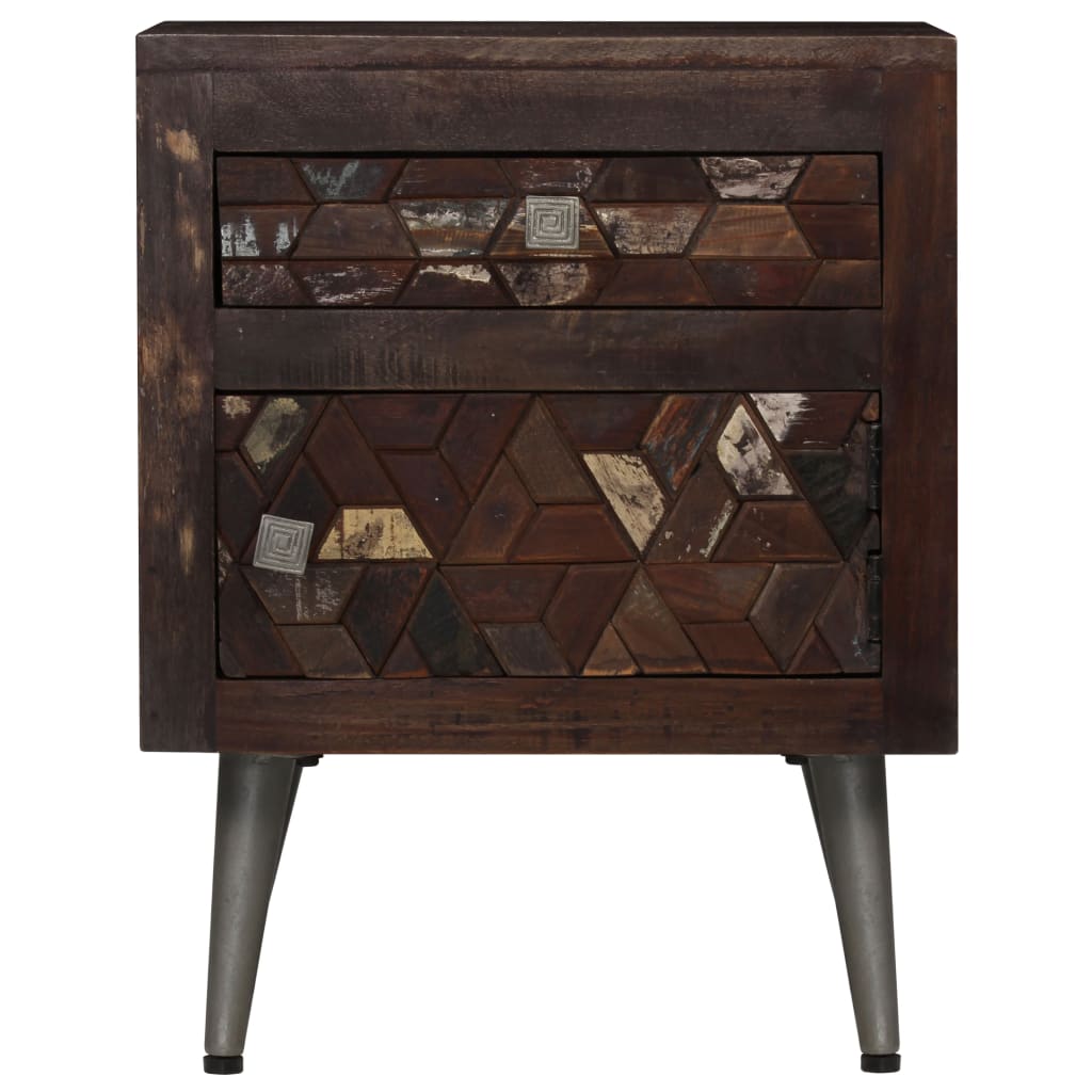 Bedside Cabinet Solid Reclaimed Wood 40X30X50 Cm