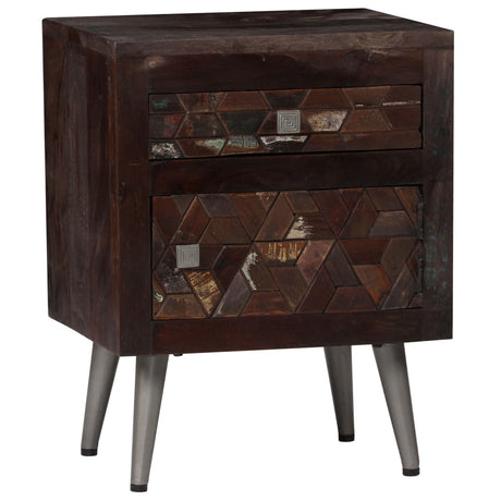 Bedside Cabinet Solid Reclaimed Wood 40X30X50 Cm