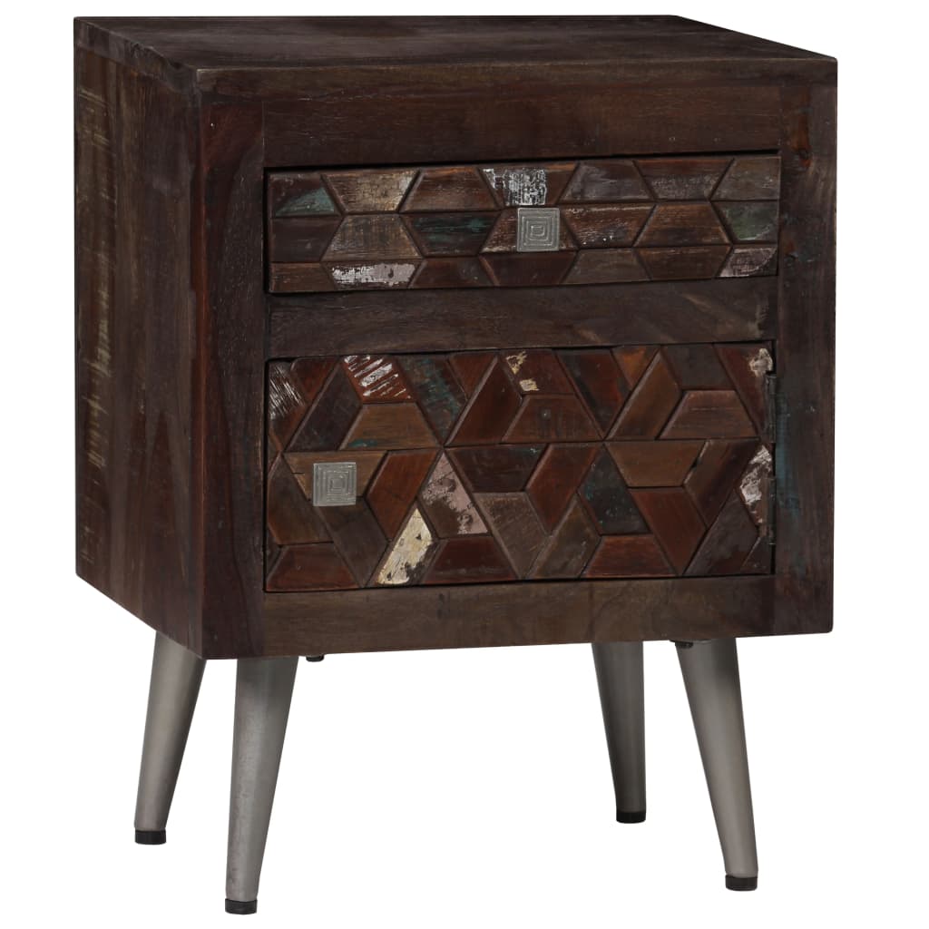 Bedside Cabinet Solid Reclaimed Wood 40X30X50 Cm
