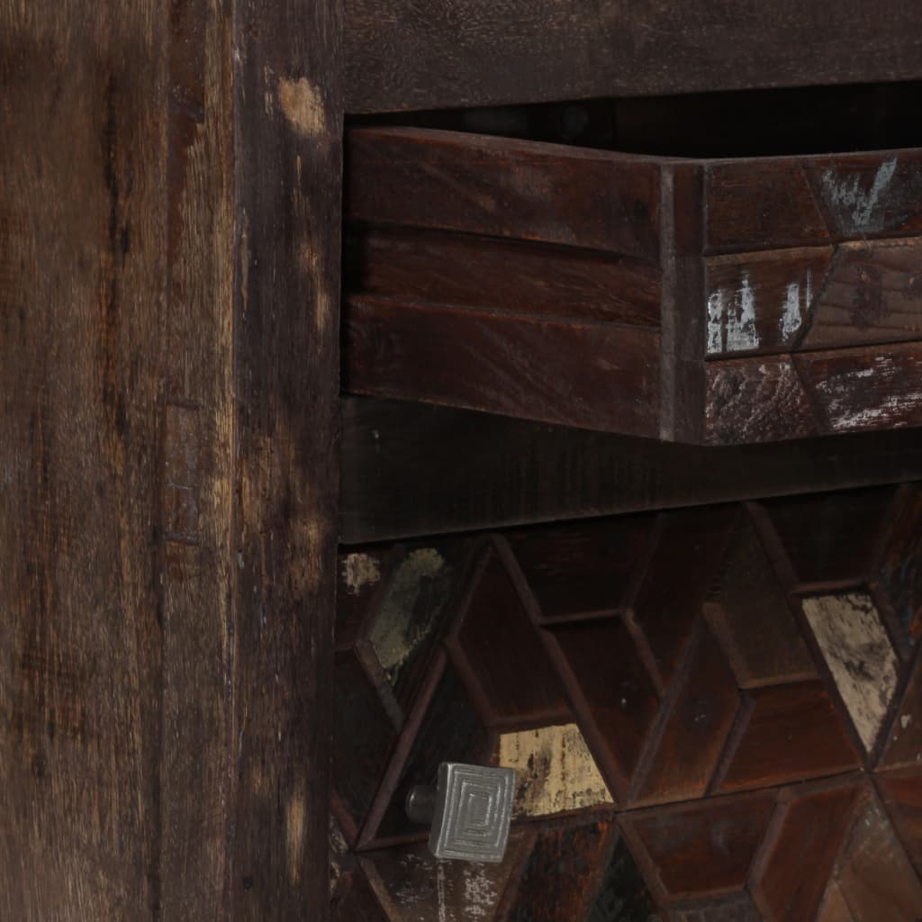 Bedside Cabinet Solid Reclaimed Wood 40X30X50 Cm