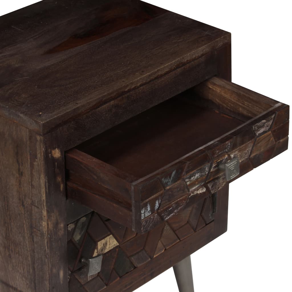 Bedside Cabinet Solid Reclaimed Wood 40X30X50 Cm