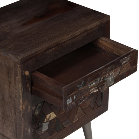 Bedside Cabinet Solid Reclaimed Wood 40X30X50 Cm