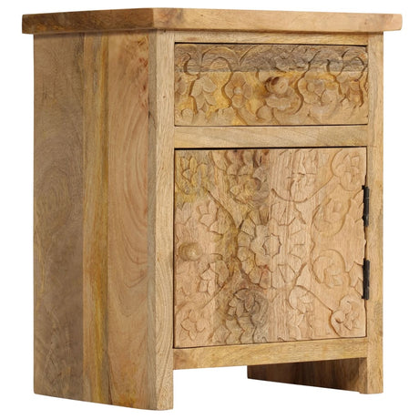 Bedside Table Solid Mango Wood 40X30X50 Cm
