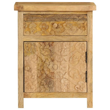 Bedside Table Solid Mango Wood 40X30X50 Cm