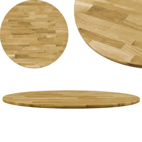 Table Top Solid Oak Wood Square 44 Mm 70X70 Cm