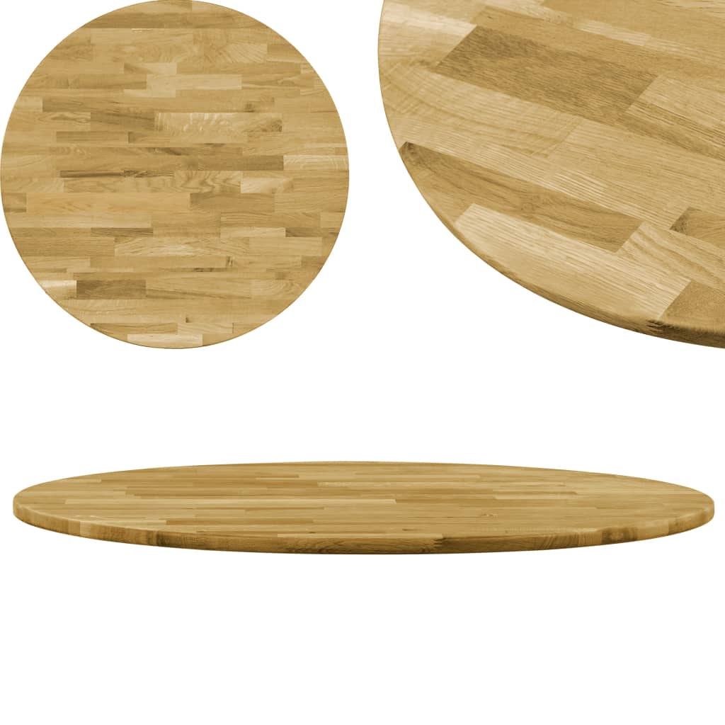 Table Top Solid Oak Wood Square 44 Mm 70X70 Cm
