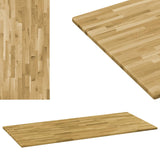 Table Top Solid Oak Wood Square 44 Mm 70X70 Cm