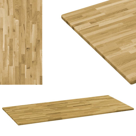 Table Top Solid Oak Wood Square 44 Mm 70X70 Cm