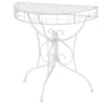 Side Table Vintage Style Half Round Metal 72X36X74 Cm