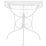 Side Table Vintage Style Half Round Metal 72X36X74 Cm