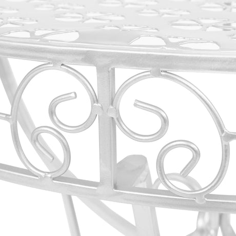 Side Table Vintage Style Half Round Metal 72X36X74 Cm