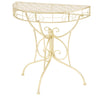 Side Table Vintage Style Half Round Metal 72X36X74 Cm