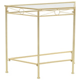 Side Table Vintage Style Metal 87x34x73 cm Gold