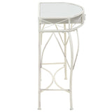 Side Table French Style Metal 82x39x76 cm White