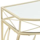 Side Table French Style Metal 82X39X76 Cm