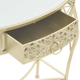 Side Table French Style Metal 82X39X76 Cm