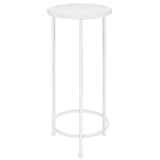 Plant Stand Set 3 Pieces Vintage Style Metal Antique White