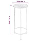 Plant Stand Set 3 Pieces Vintage Style Metal Antique White