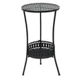 Bistro Table Black 40X70 Cm Metal