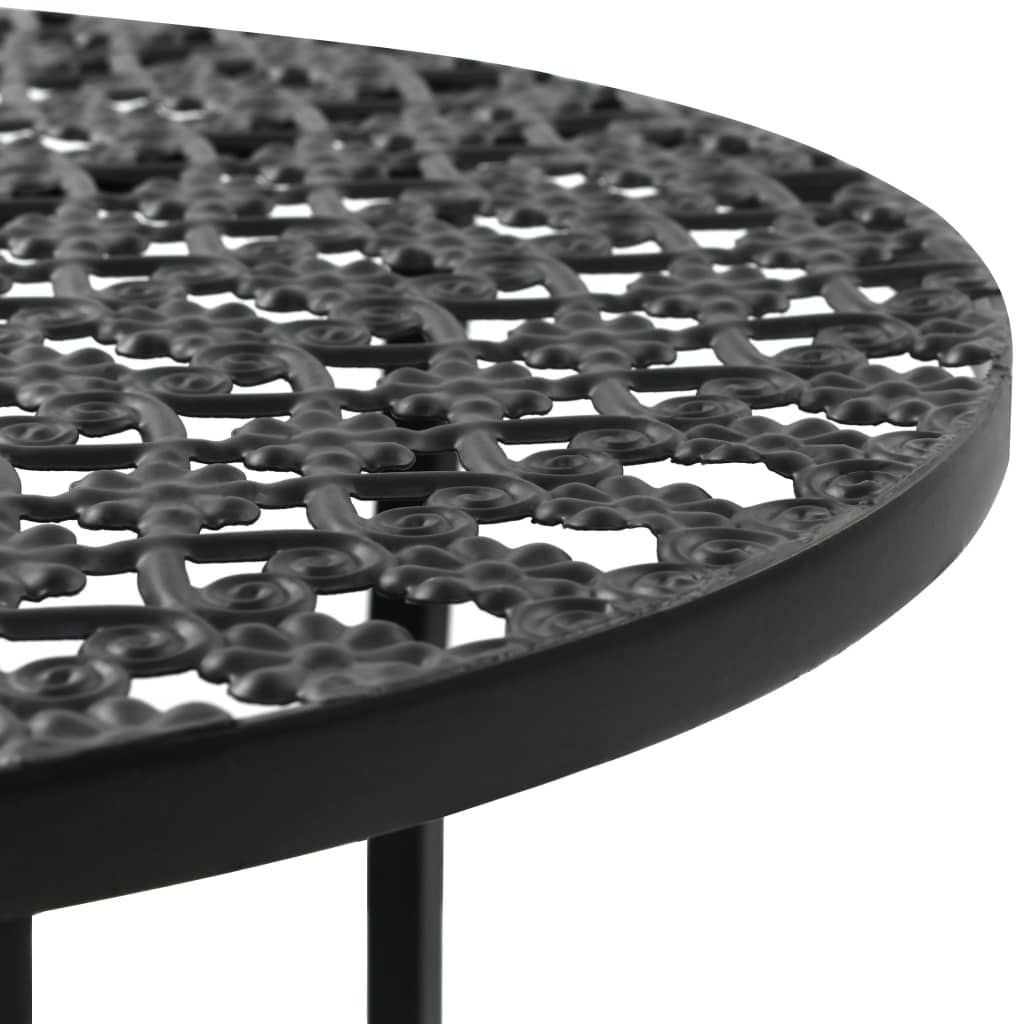 Bistro Table Black 40X70 Cm Metal