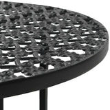 Bistro Table Black 40X70 Cm Metal