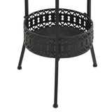 Bistro Table Black 40X70 Cm Metal