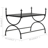 Bench Vintage Style Metal 83X42X55 Cm Black