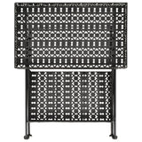Folding Tea Table Vintage Style Metal 58x35x72 cm Black