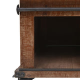 Coffee Table Solid Fir Wood 91X51X38 Cm Brown