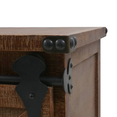 Storage Cabinet Solid Fir Wood 64X33.5X75 Cm Brown