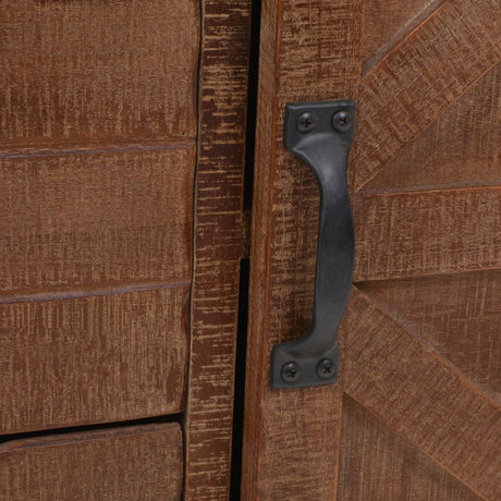 Storage Cabinet Solid Fir Wood 64X33.5X75 Cm Brown