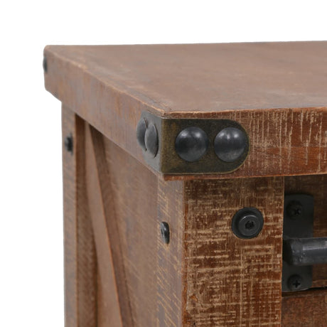 Console Table Solid Fir Wood 131X35.5X75 Cm Brown