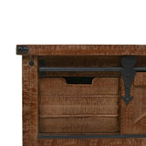 Console Table Solid Fir Wood 131X35.5X75 Cm Brown