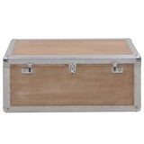 Storage Box Solid Fir Wood 91X52X40 Cm Brown