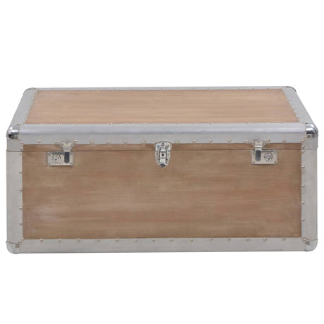 Storage Box Solid Fir Wood 91X52X40 Cm Brown