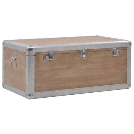 Storage Box Solid Fir Wood 91X52X40 Cm Brown