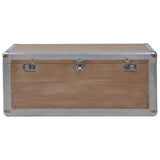 Storage Box Solid Fir Wood 91X52X40 Cm Brown