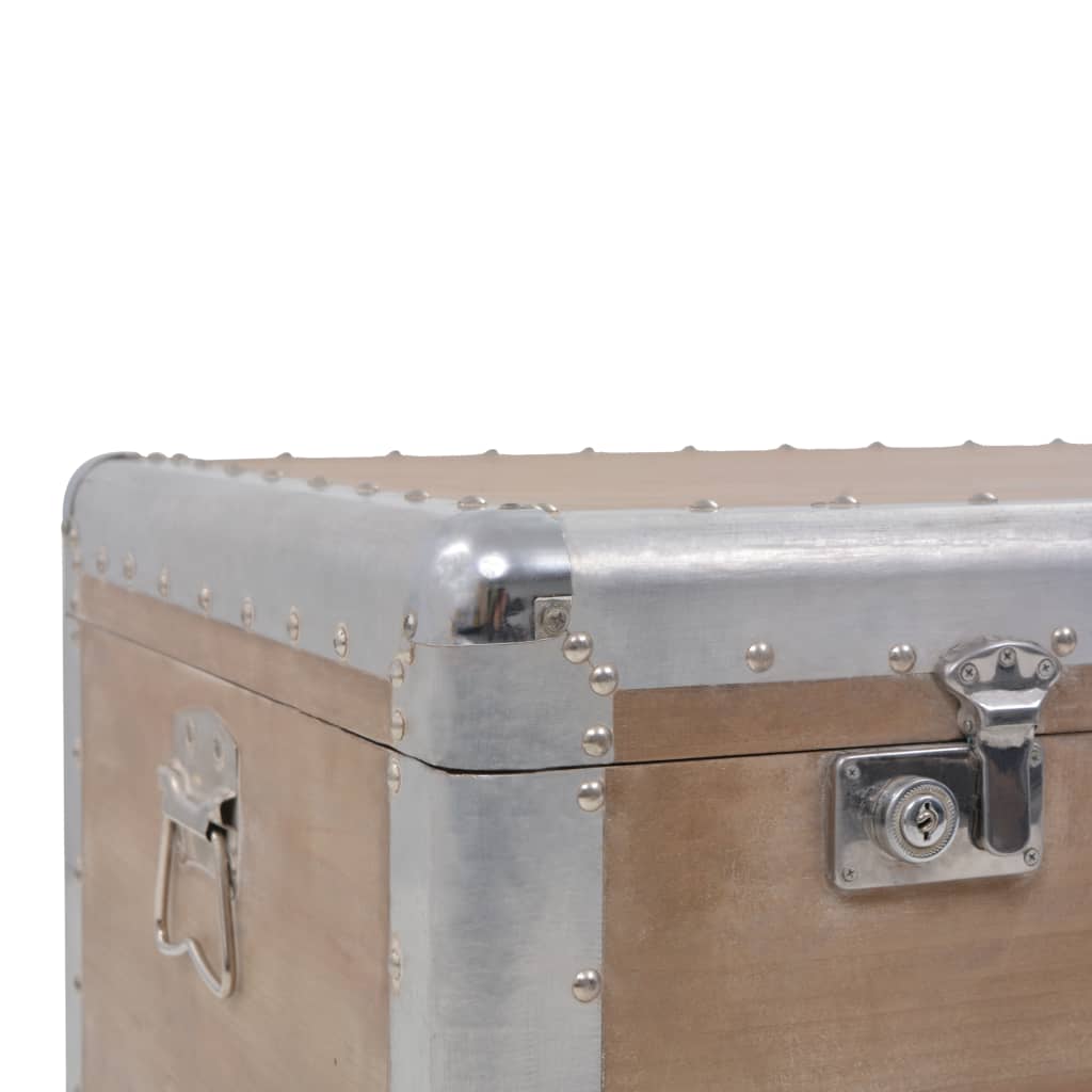 Storage Box Solid Fir Wood 91X52X40 Cm Brown