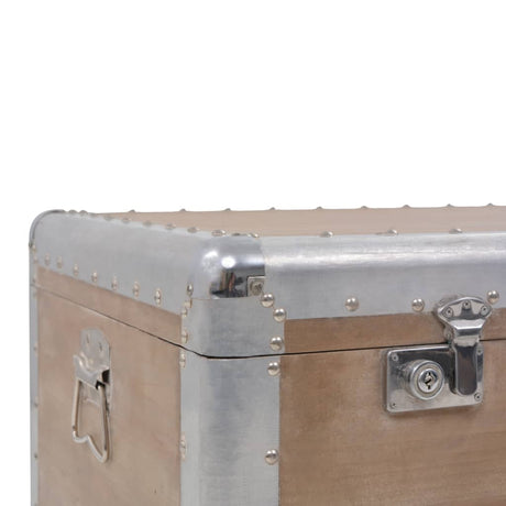 Storage Box Solid Fir Wood 91X52X40 Cm Brown