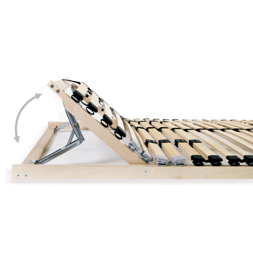 Slatted Bed Base without Mattress with 28 Slats 7 Zones 80x200 cm