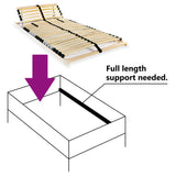Slatted Bed Base without Mattress with 28 Slats 7 Zones 80x200 cm