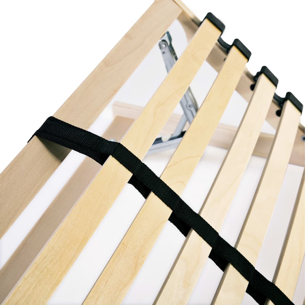 Slatted Bed Base without Mattress with 28 Slats 7 Zones 80x200 cm